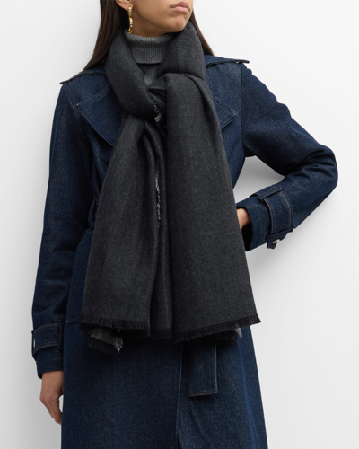 Shop Alonpi Verne Cashmere-silk Scarf In 1p 15 Charcoal