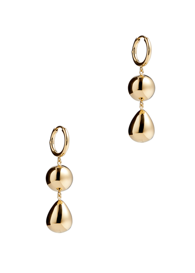 Shop Lie Studio The Catherine 18kt Gold-plated Hoop Earrings