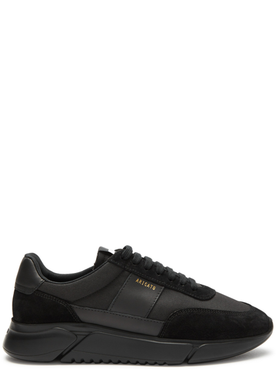 Shop Axel Arigato Genesis Vintage Runner Panelled Canvas Sneakers In Black