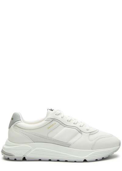 Shop Axel Arigato Rush Panelled Canvas Sneakers In White