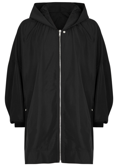Shop Rick Owens Jumbo Hooded Shell Jacket In Black