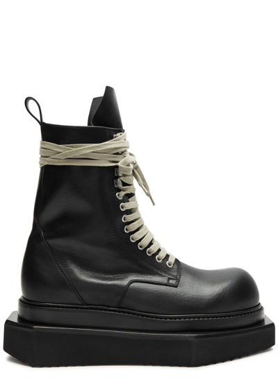 Shop Rick Owens Turbo Cyclops Leather Boots In Black