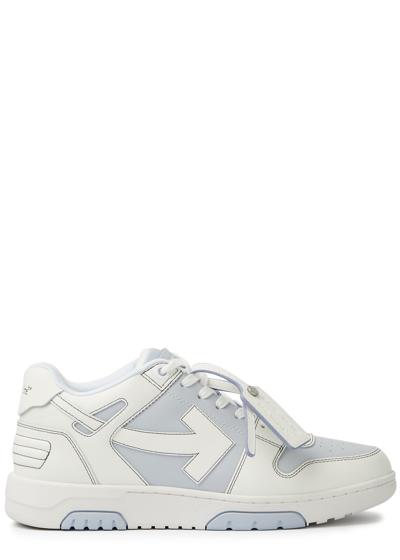 Shop Off-white Out Of Office Panelled Leather Sneakers In Blue