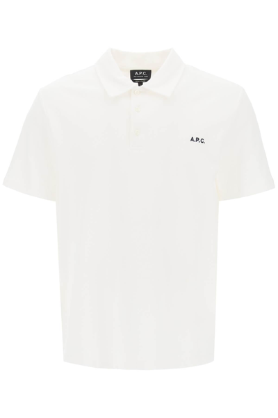 Shop Apc A.p.c. Carter Polo Shirt With Logo Embroidery