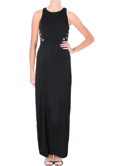Shop Aqua Womens Grommet Sleeveless Maxi Dress In Black