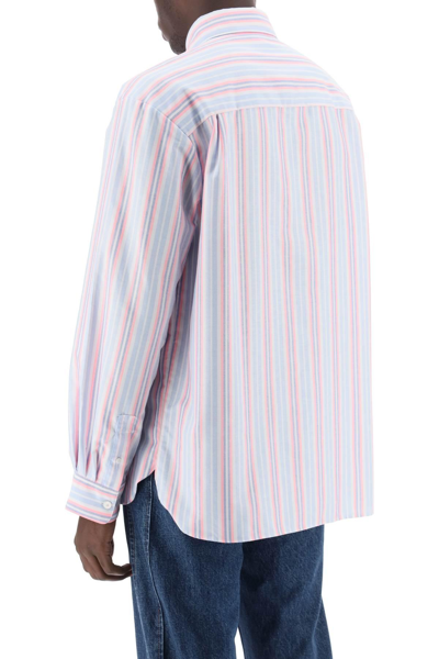 Shop Apc A.p.c. Mathias Striped Oxford Shirt