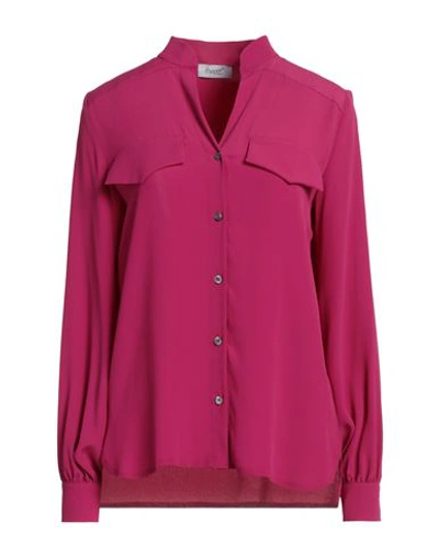 Shop Hopper Woman Shirt Fuchsia Size 6 Acetate, Silk In Pink