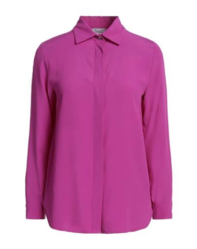 Shop Hopper Woman Shirt Fuchsia Size 8 Acetate, Silk In Pink