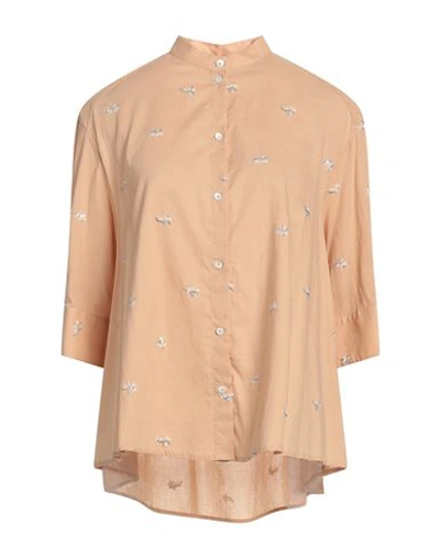 Shop Ottod'ame Woman Shirt Beige Size 12 Cotton, Polyester