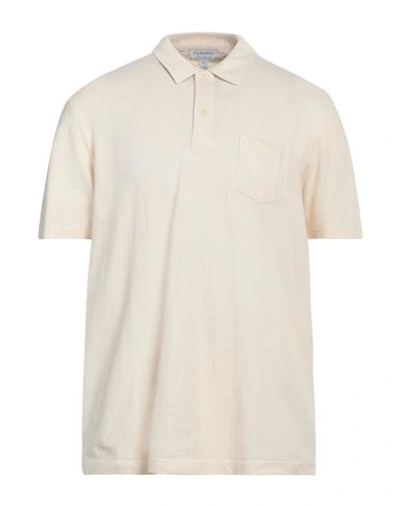 Shop Sunspel Man Polo Shirt Beige Size Xl Cotton