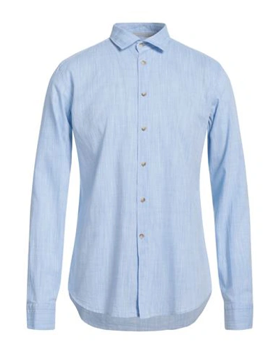 Shop Sali & Tabacchi Man Shirt Sky Blue Size 16 ½ Cotton