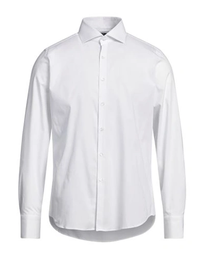 Shop Gmf 965 Man Shirt White Size 17 ½ Cotton, Elastane
