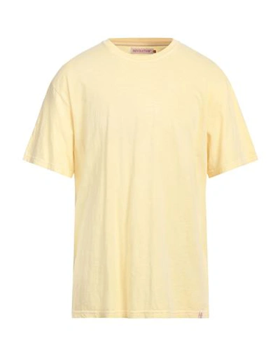 Shop Revolution Man T-shirt Light Yellow Size Xl Organic Cotton