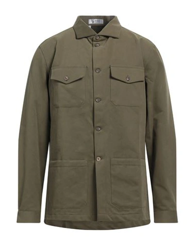 Shop Pier-d Man Shirt Military Green Size Xxl Cotton