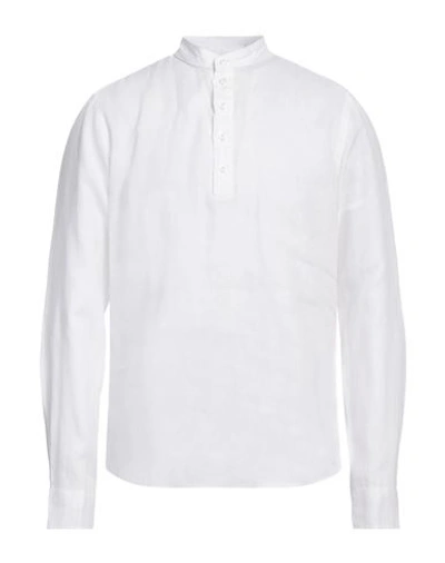 Shop Rossopuro Man Shirt White Size Xxl Linen