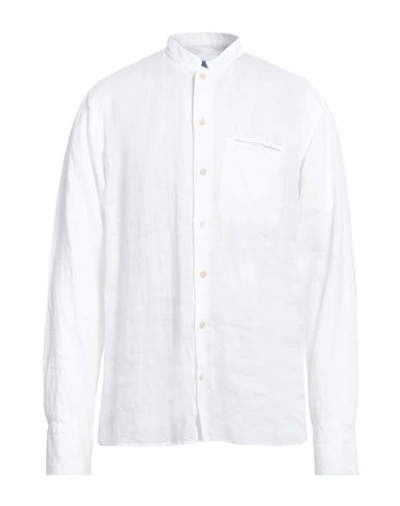 Shop Alessandro Gherardi Man Shirt White Size Xl Linen