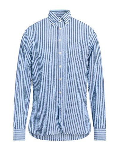 Shop Alessandro Gherardi Man Shirt Sky Blue Size M Linen