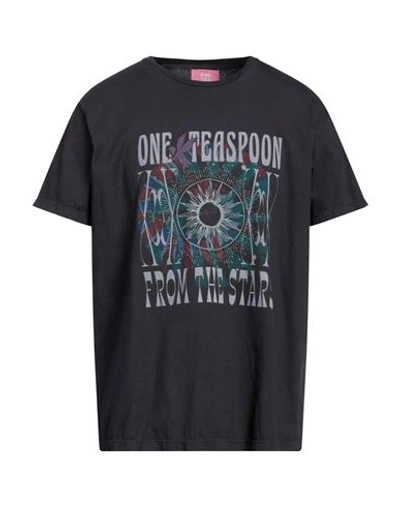 Shop One Teaspoon Man T-shirt Steel Grey Size M Cotton