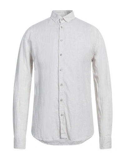 Shop Q1 Man Shirt Light Grey Size Xl Linen