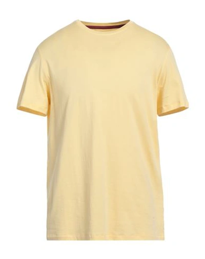Shop Isaia Man T-shirt Light Yellow Size 3xl Cotton