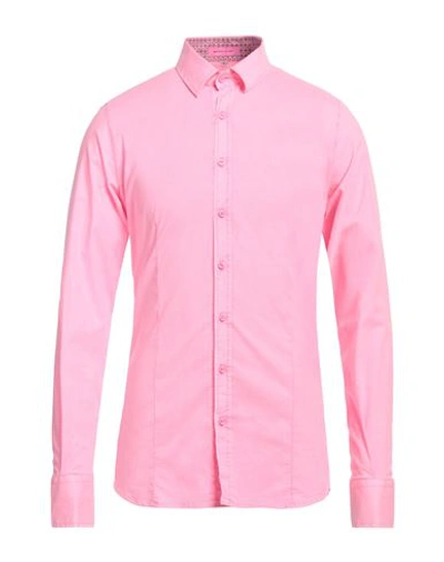 Shop Brian Rush Man Shirt Pink Size Xl Cotton