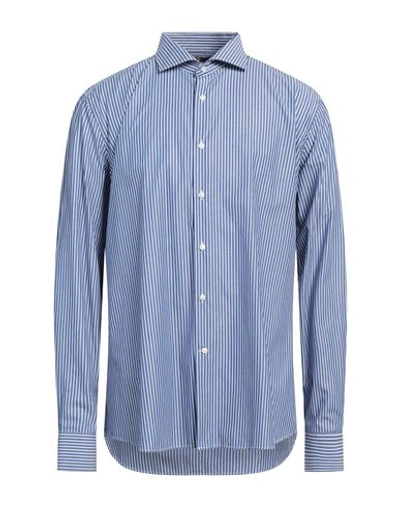 Shop Cavalli Class Man Shirt Navy Blue Size 16 ½ Cotton
