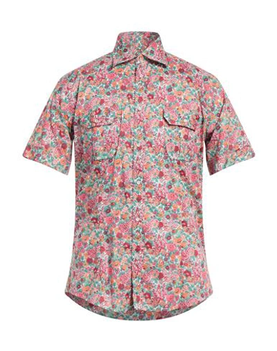 Shop Brian Dales Man Shirt Pink Size 17 Cotton