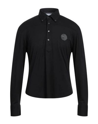 Shop Tru Trussardi Man Shirt Black Size Xl Lyocell, Cotton