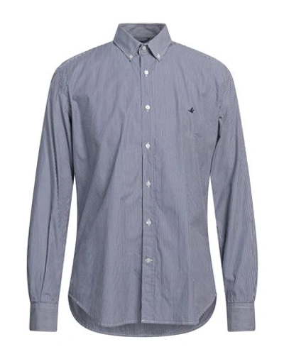 Shop Brooksfield Man Shirt Blue Size 16 Cotton