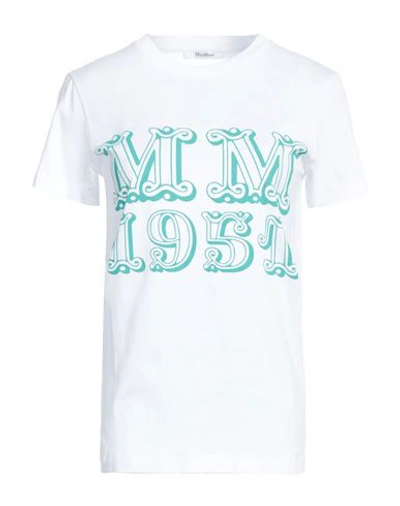Shop Max Mara Woman T-shirt White Size M Cotton