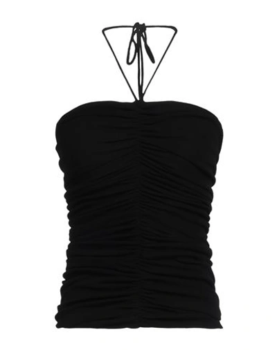 Shop Alexandre Vauthier Woman Top Black Size 8 Viscose, Polyamide