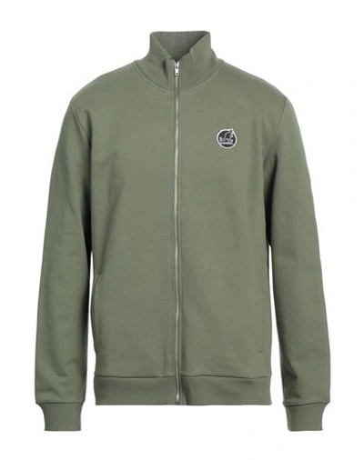 Shop Kangol Man Sweatshirt Military Green Size L Cotton, Polyester