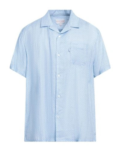 Shop Derek Rose Man Shirt Light Blue Size Xl Linen