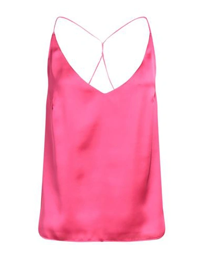 Shop The Nina Studio Woman Top Fuchsia Size 8 Polyester In Pink