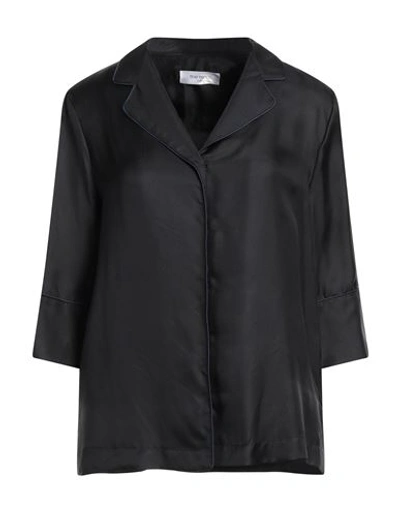 The Nina Studio Woman Shirt Black Size 8 Silk In Black