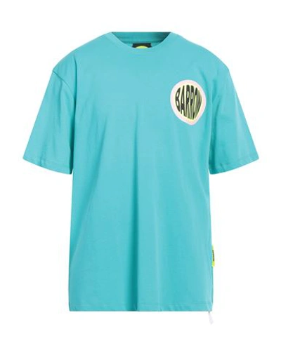 Shop Barrow Man T-shirt Turquoise Size L Cotton In Blue