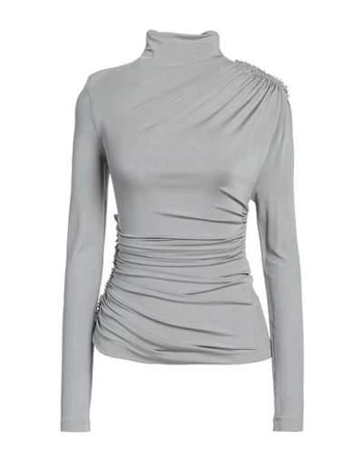 Shop Atlein Woman Top Grey Size 6 Viscose, Elastane