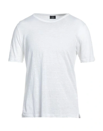 Shop Barba Napoli Man T-shirt White Size 46 Linen