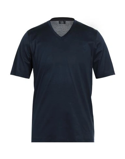 Shop Barba Napoli Man T-shirt Midnight Blue Size 48 Cotton