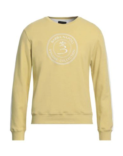 Shop Barba Napoli Man Sweatshirt Mustard Size 46 Cotton, Polyamide In Yellow