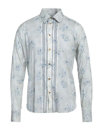 Shop Ermanno Scervino Man Shirt Light Grey Size 38 Cotton, Silk