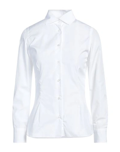 Shop Barba Napoli Woman Shirt White Size 8 Cotton