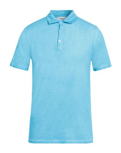 Shop Bellwood Man Polo Shirt Turquoise Size 42 Cotton In Blue
