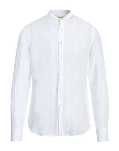 Shop Ghirardelli Man Shirt White Size 17 Linen