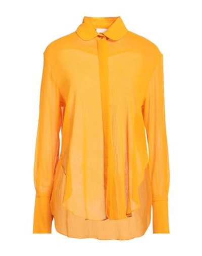 Shop Patou Woman Shirt Orange Size 6 Cotton