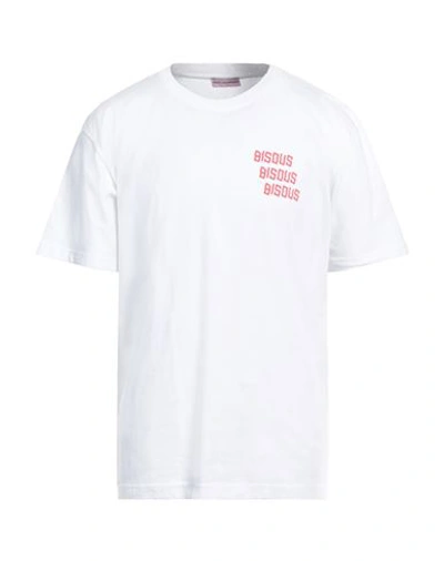 Shop Bisous Man T-shirt White Size Xl Cotton