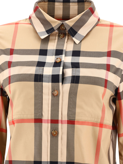 Shop Burberry Check Cotton Shirt