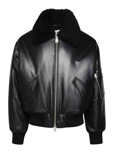 Shop Ami Alexandre Mattiussi Bomber Jacket In Negro
