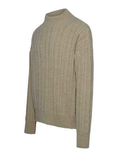 Shop Alanui Beige Alpaca Blend Sweater In Cream