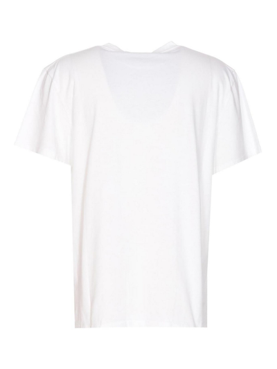 Shop Alexander Mcqueen Obscured Skull T-shirt In Blanco